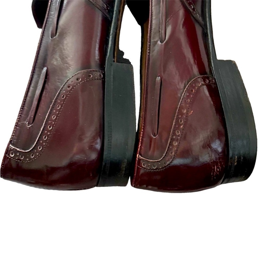 Salvatore Ferragamo Tassel Loafers Burgundy Leather 9D - Picture 5 of 11